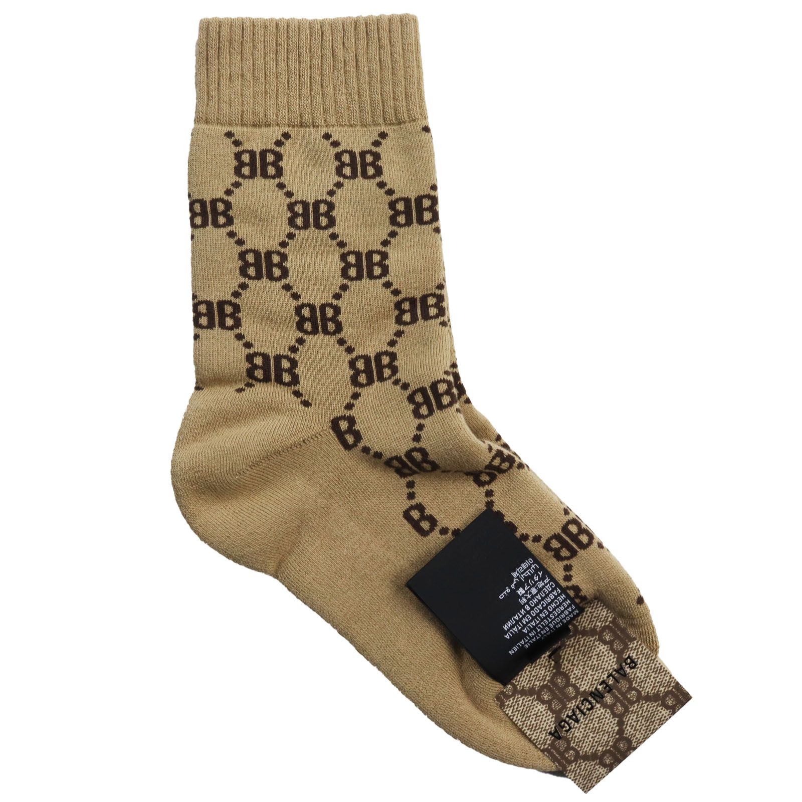 グッチ×バレンシアガ TENNIS SOCKS ブラウン 681520