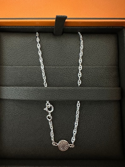 Hermes Mini Chaine d'Ancre Necklace 50cm "Silver"