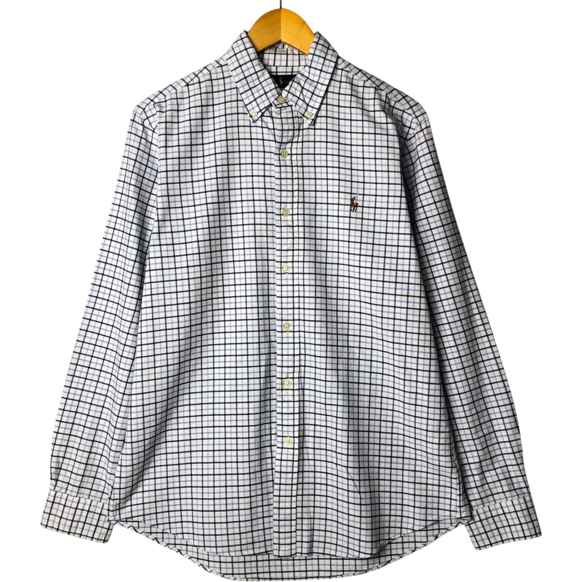 古着 ラルフローレン Ralph Lauren CLASSIC FIT クラシックフィット 長袖 ボタンダウンチェックシャツ メンズM相当/eaa575430