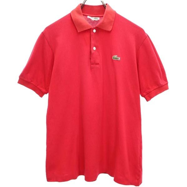 LACOSTE ラコステ ワンポイント 半袖 ポロシャツ 赤
