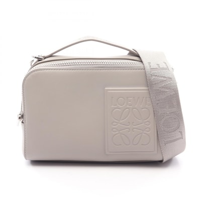 ロエベ LOEWE クロスボディ カメラバッグ ミニ 2WAY ハンドバッグ バッグ レザー メンズ グレー系 C565R41X05 【中古】