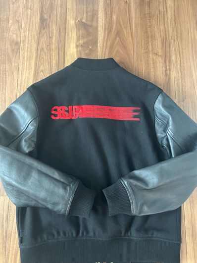 Supreme Motion Logo Varsity Jacket "Black"