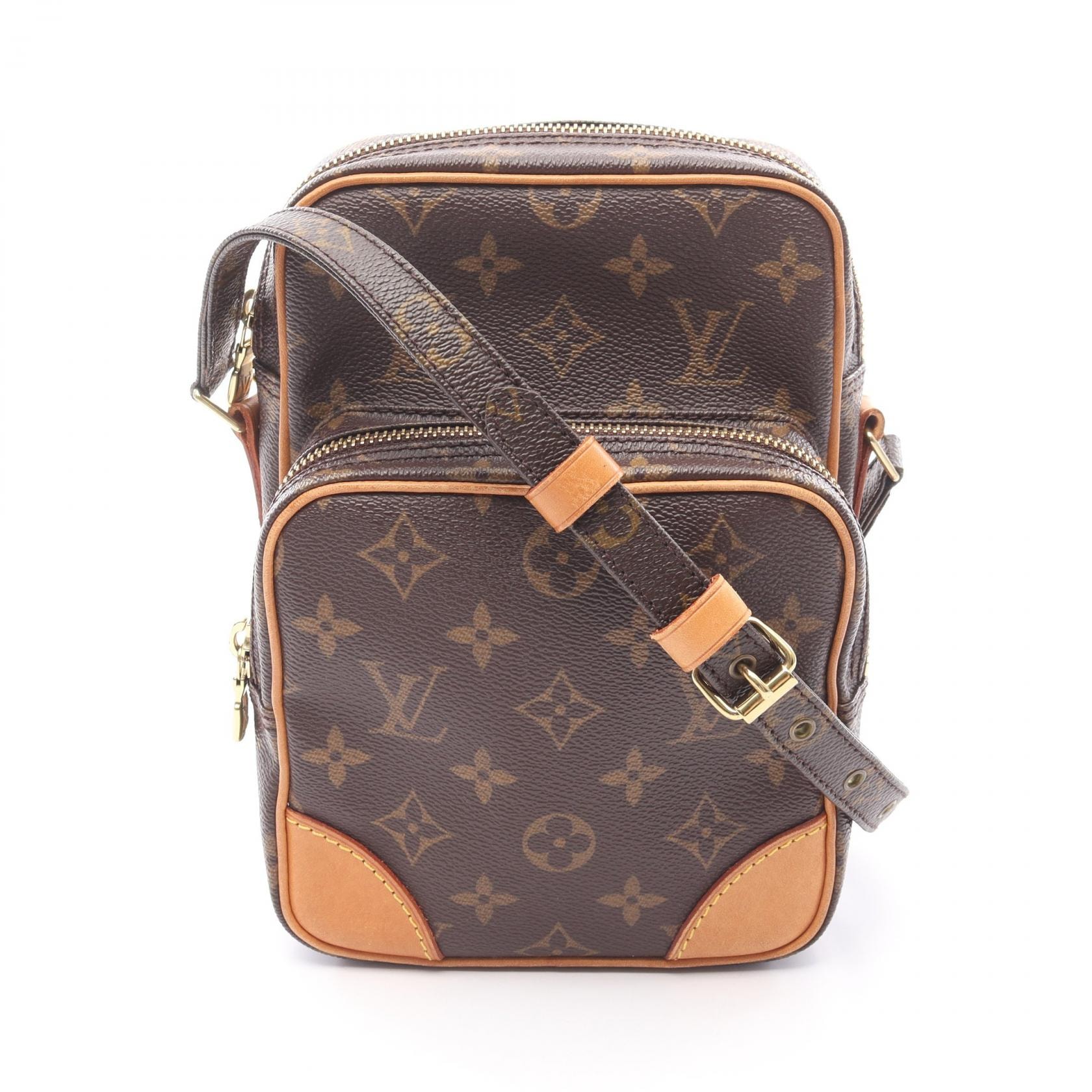 ルイ・ヴィトン LOUIS VUITTON アマゾン ショルダーバッグ バッグ PVCコーティングキャンバス レザー モノグラム レディース ブラウン系 M45236 【中古】