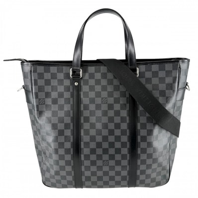 LOUIS VUITTON ルイヴィトン ビジネスバッグ タダオ ハンドバッグ ショルダーバッグ 肩掛け 斜め掛け 2WAY ブリーフケース N51192 ダミエグラフィットキャンバス ブラック 黒 シルバー金具 メンズ【中古品】
