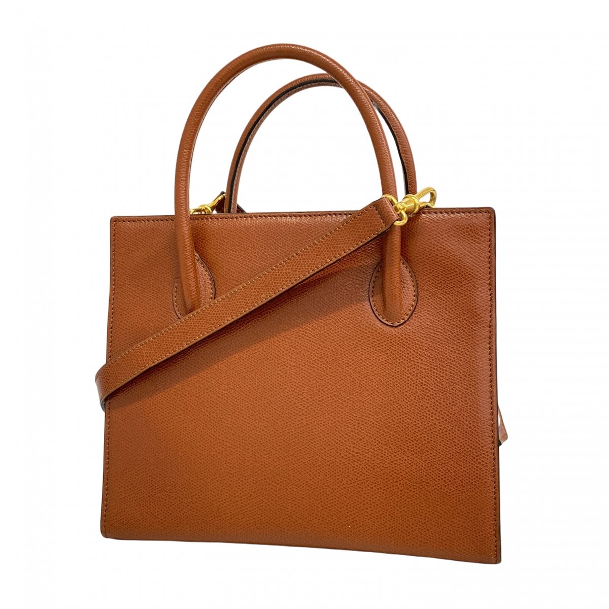 【6cd5811-k】セリーヌ ハンドバッグ レザー ブラウン ゴールド金具 2wayバッグ【中古】レディース