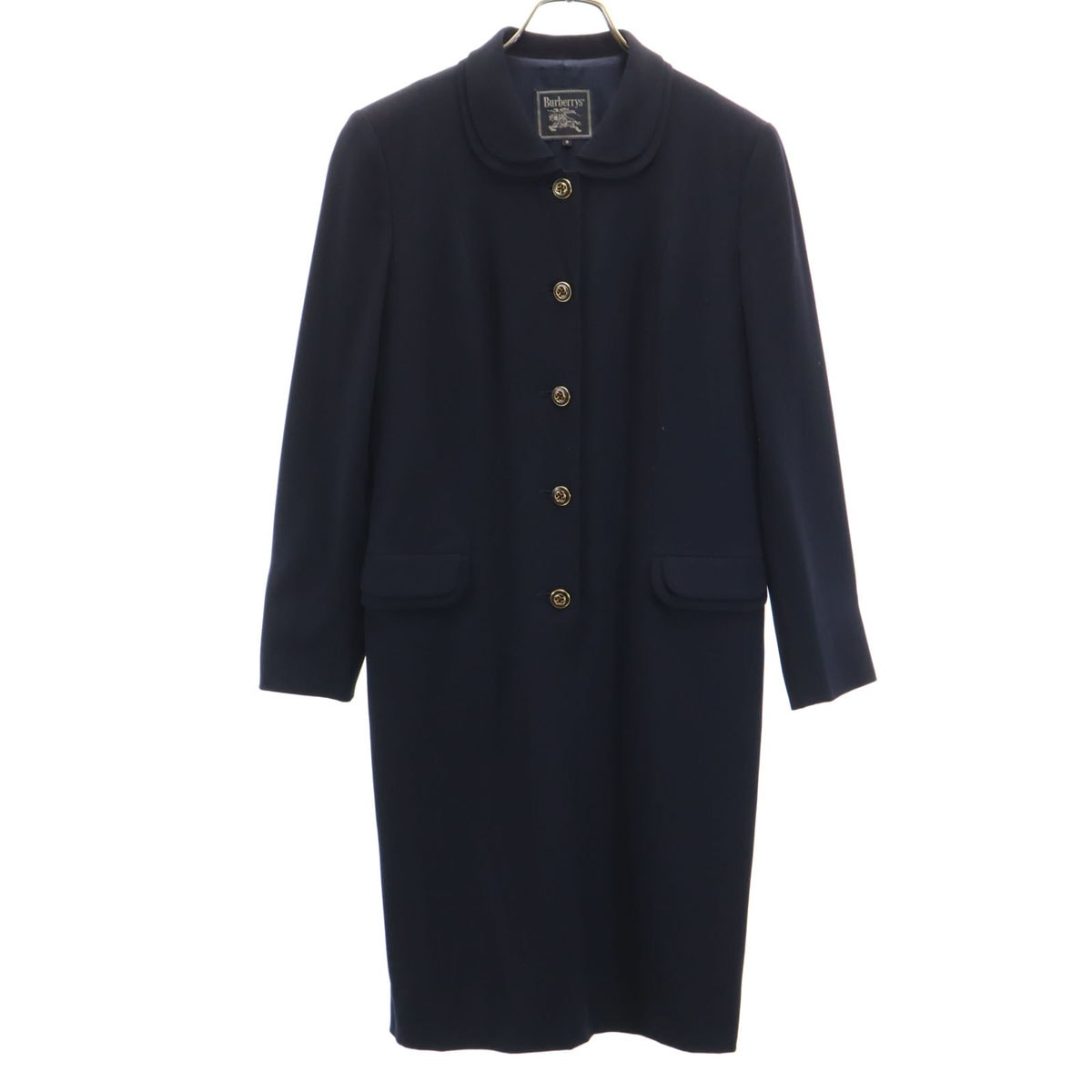 Burberrys バーバリーズ 90s オールド 長袖 ワンピース 9AR ネイビー