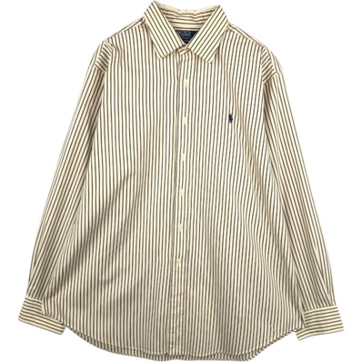 古着 ラルフローレン Ralph Lauren CURHAM CLASSIC FIT 長袖 ストライプシャツ メンズXL相当/eaa676598