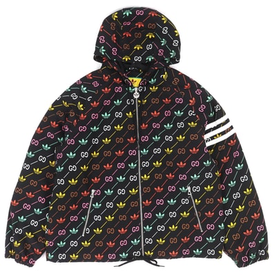 極美品 グッチ アディダス トレフォイル 中綿 ジップジャケット 722262