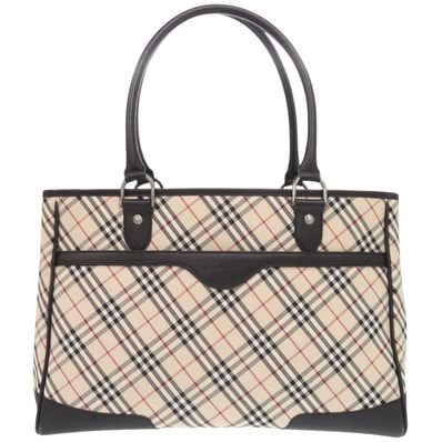 バーバリー ノバチェック キャンバス ベージュ トート