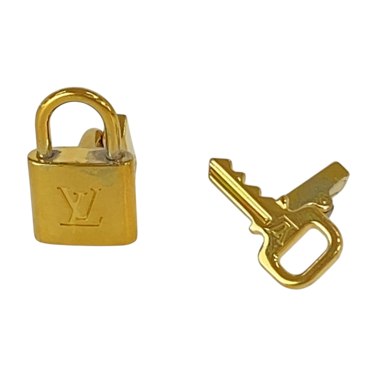 美品 LOUIS VUITTON ルイヴィトン ブトン ドゥ マンシェット カデナ エ クレ ゴールド シルバー925 カフス カフリンクス カフスボタン 1-0294255 【中古】