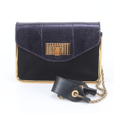 ■美品 クロエ サリーショルダーバッグ パイソン レザー