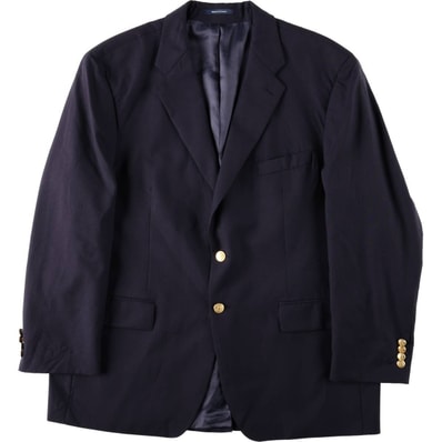 古着 ラルフローレン Ralph Lauren POLO UNIVERSITY 紺ブレザー テーラードジャケット カナダ製 メンズXXL相当/eaa668532
