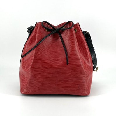 LOUIS VUITTON(ルイ・ヴィトン) エピ プチノエ ドローストリング レザー ハンドバッグ カスティリアンレッド×ノワール