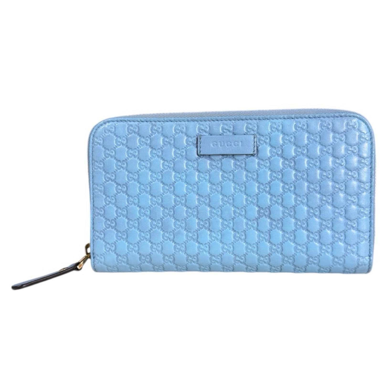 グッチ マイクログッチシマ 長財布 レザー 449391 レディース GUCCI  中古