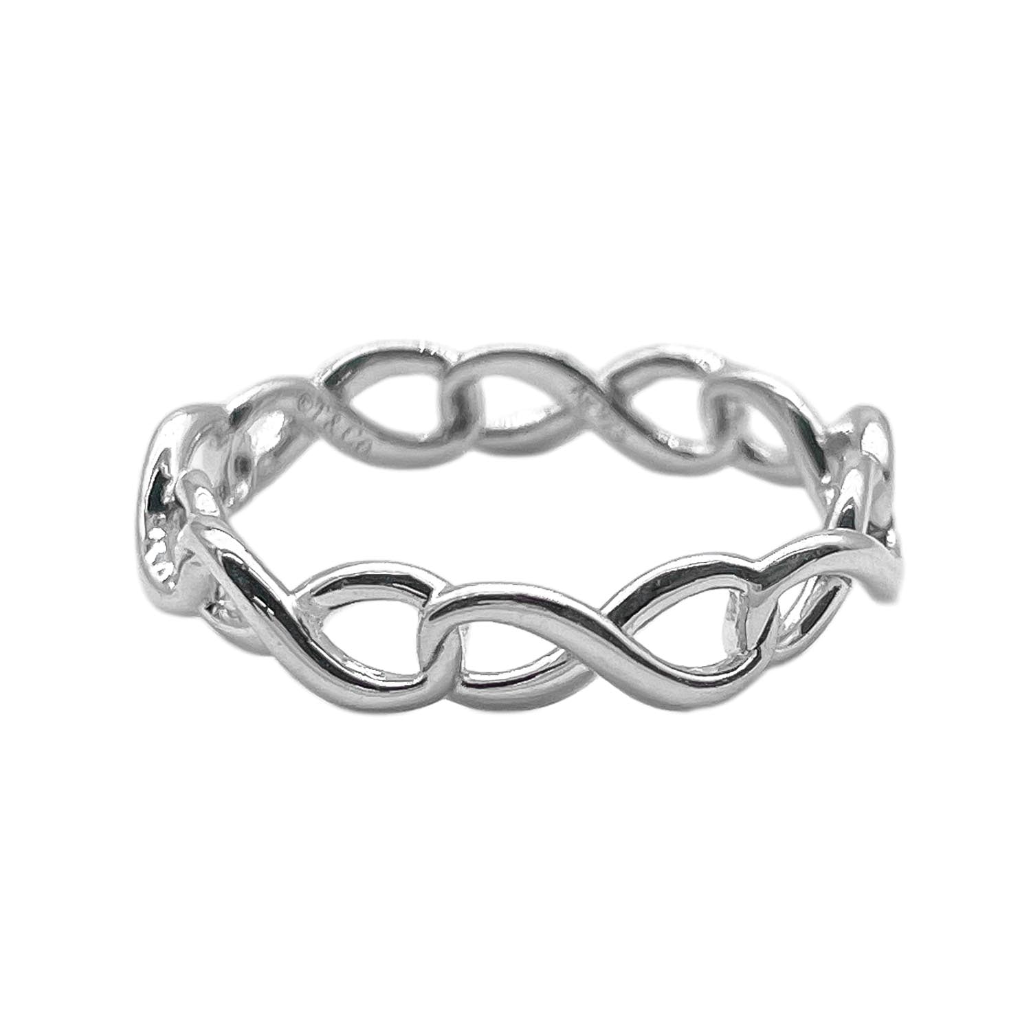 TIFFANY&Co. ティファニー インフィニティバンド リング・指輪
 SV925 6号 シルバー 新品仕上済 レディース
 【中古】