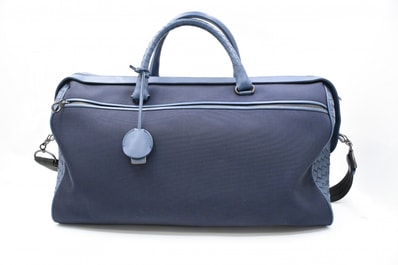 ボッテガヴェネタ イントレチャート 2Wayボストンバッグ ネイビー