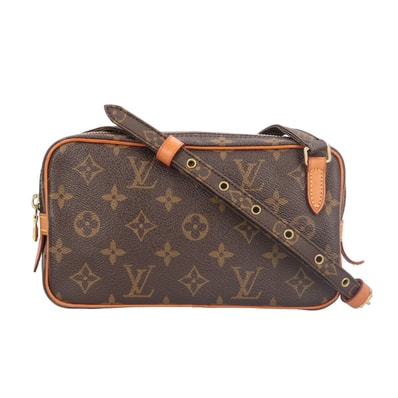 ルイヴィトン マルリーバンドリエール モノグラム ショルダーバッグ モノグラムキャンバス M51828 ブラウン レディース LOUIS VUITTON 中古