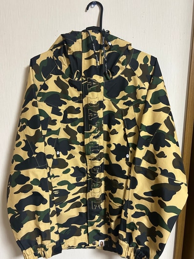 A BATHING APE GORE-TEX 1ST CAMO SNOWBOARD JACKET "Yellow"