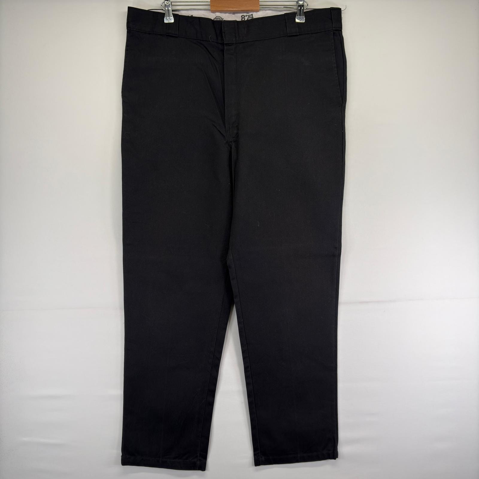 古着 ディッキーズ Dickies パンツ 874 オリジナルフィット ワンポイントロゴ ワーク 作業着 w42 L34  ブラック メンズ