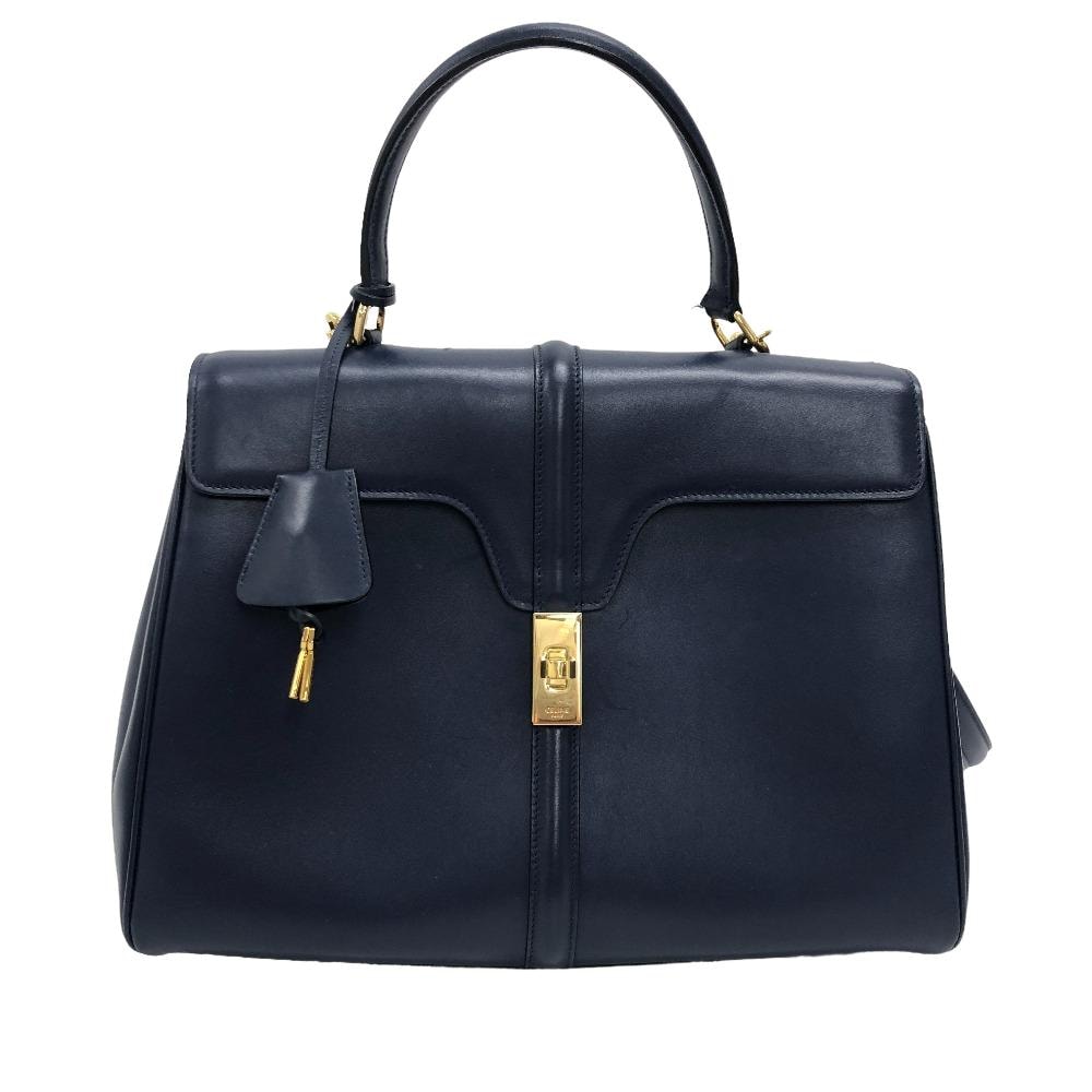 セリーヌ CELINE ショルダーバッグ 2WAYハンドバッグ ネイビー