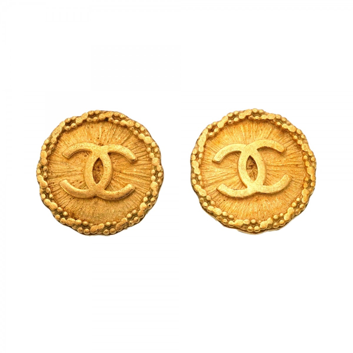 【6jcb0807-k】シャネル イヤリング ヴィンテージ ココマーク GPメッキ ゴールド【中古】レディース