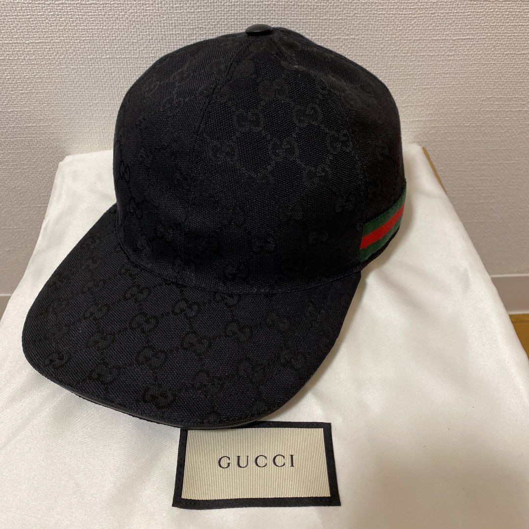 GUCCI Original GG Canvas Baseball Cap "Black"
