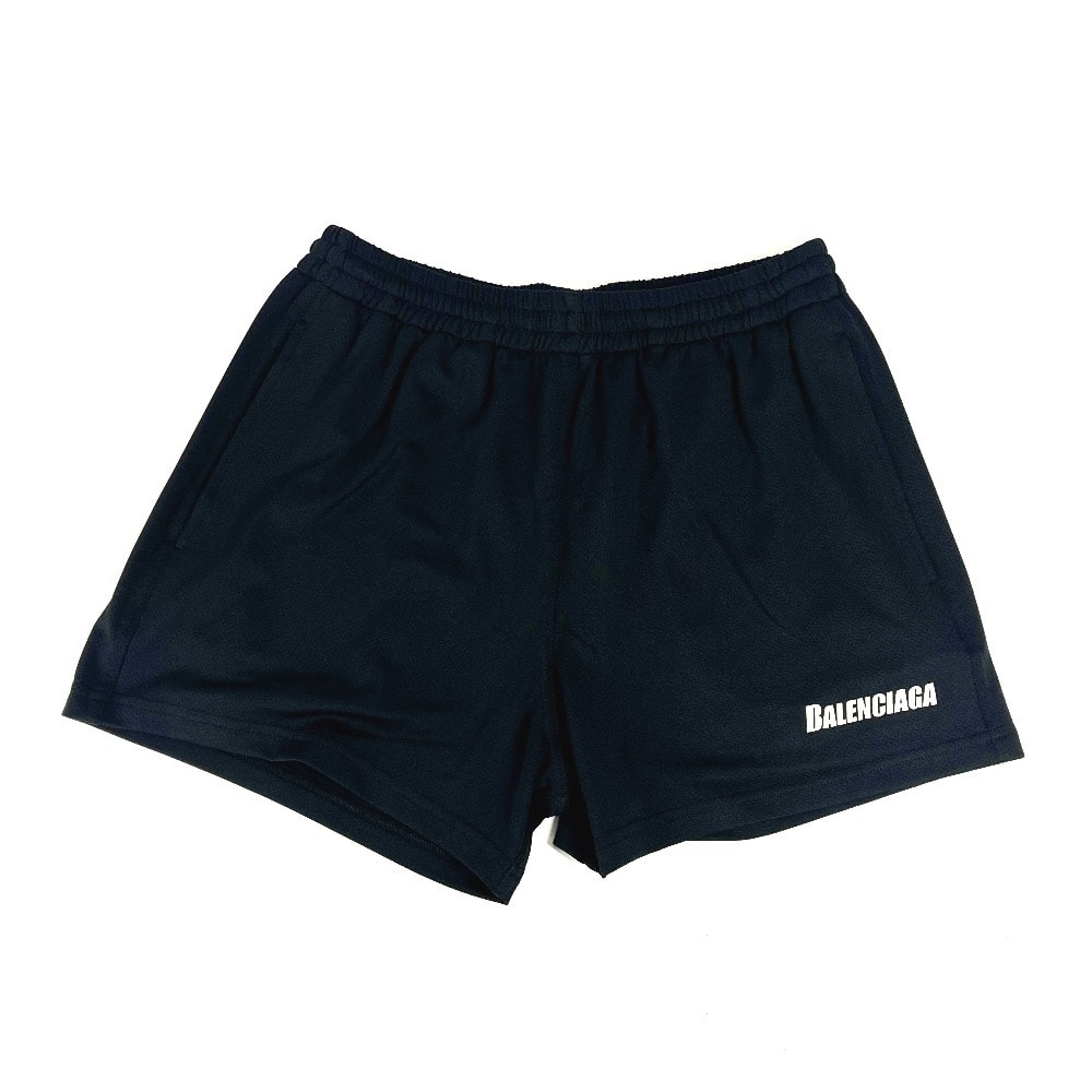バレンシアガ BALENCIAGA ロゴ 702204 スイムウエア スィムウエア ボトムス アパレル ハーフパンツ ズボン 水着 ポリエステル ブラック 未使用