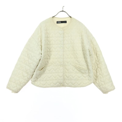 ZARA ザラ 長袖 中綿 キルティングジャケット M ホワイト
