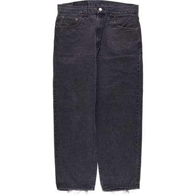 古着 90年代 リーバイス Levi's 550 RELAXED FIT TAPERED LEG ブラックデニム テーパードデニムパンツ カナダ製 メンズw34相当 ヴィンテージ/eaa587444