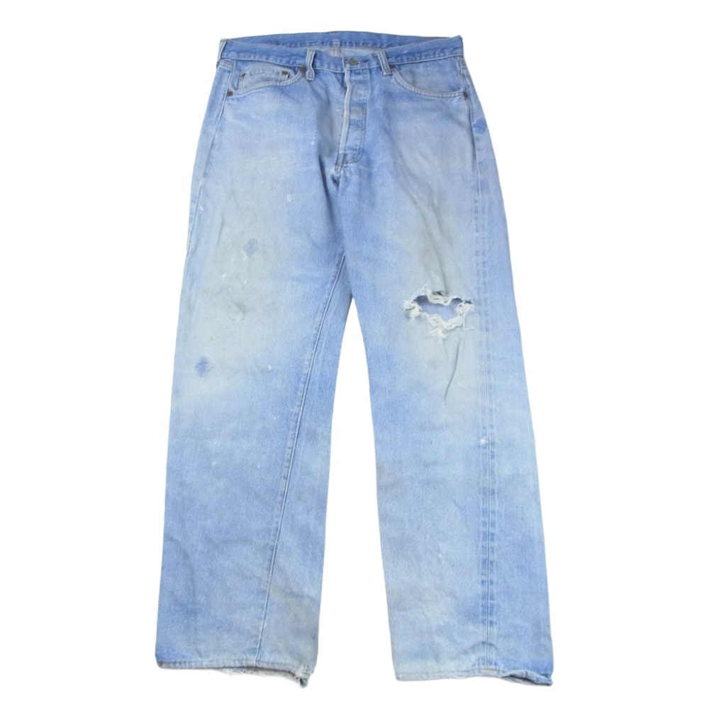Levi's リーバイス デニムパンツ Vintage ヴィンテージ 70s 66後期 501 ボタンフライ セルビッジ ストレート デニムパンツ ボタン裏刻印6 インディゴブルー系【中古】
