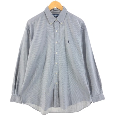 古着 ラルフローレン Ralph Lauren BLAKE 長袖 ボタンダウンチェックシャツ メンズL相当/eaa515456