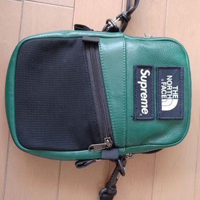 Supreme x The North Face Leather Shoulder Bag "Green"