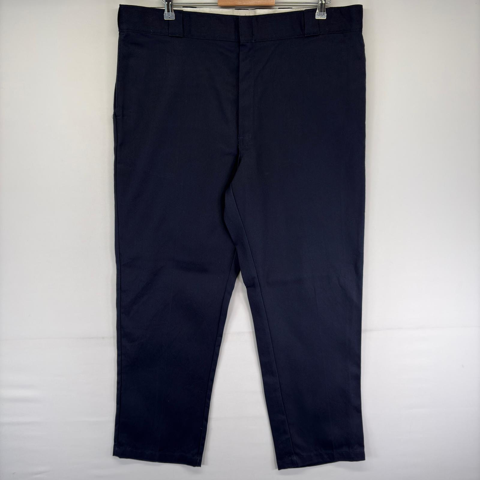 古着 ディッキーズ Dickies パンツ ワークパンツ 874 ストレート ジッパーフライ チノパン スラックス W40 L32  ネイビー系 メンズ
