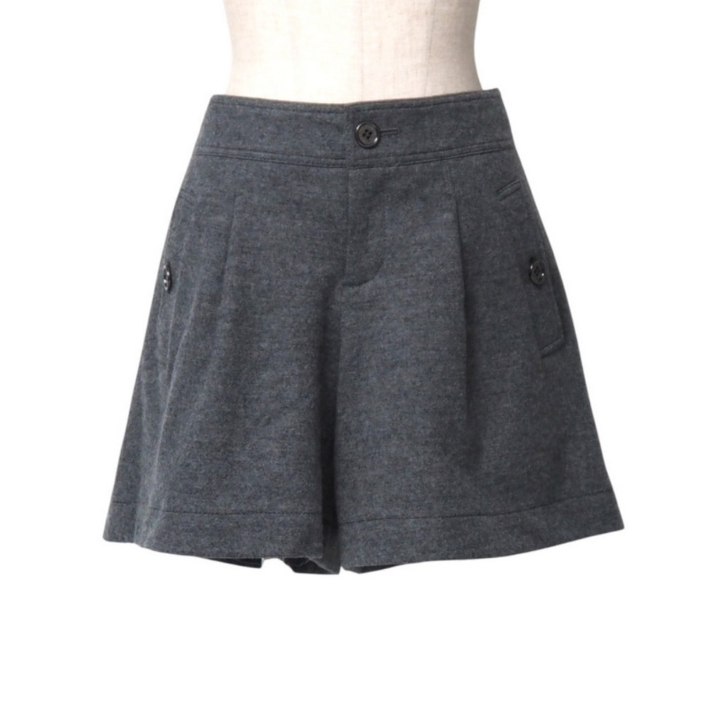 ■美品■BURBERRY バーバリー ショートパンツ サイズ38 キュロット ロゴボタン ウール ブランド古着【中古】20250623/RA5248