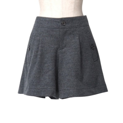 ■美品■BURBERRY バーバリー ショートパンツ サイズ38 キュロット ロゴボタン ウール ブランド古着【中古】20250623/RA5248