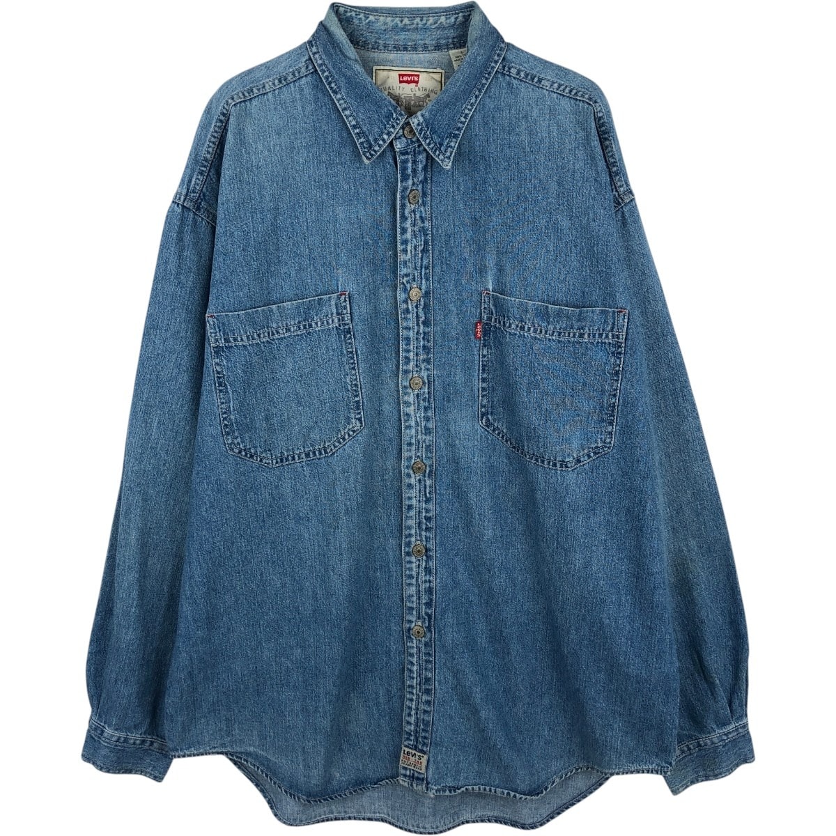 古着 90年代 リーバイス Levi's 長袖 デニムシャツ インドネシア製 メンズL相当 ヴィンテージ/eaa672371