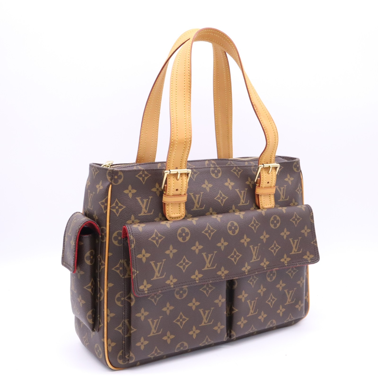 LOUIS VUITTON ルイ・ヴィトン モノグラム ミュルティプリ シテ M51162 ハンドバッグ ブラウン ベージュ コーティングキャンバス レザー レディース