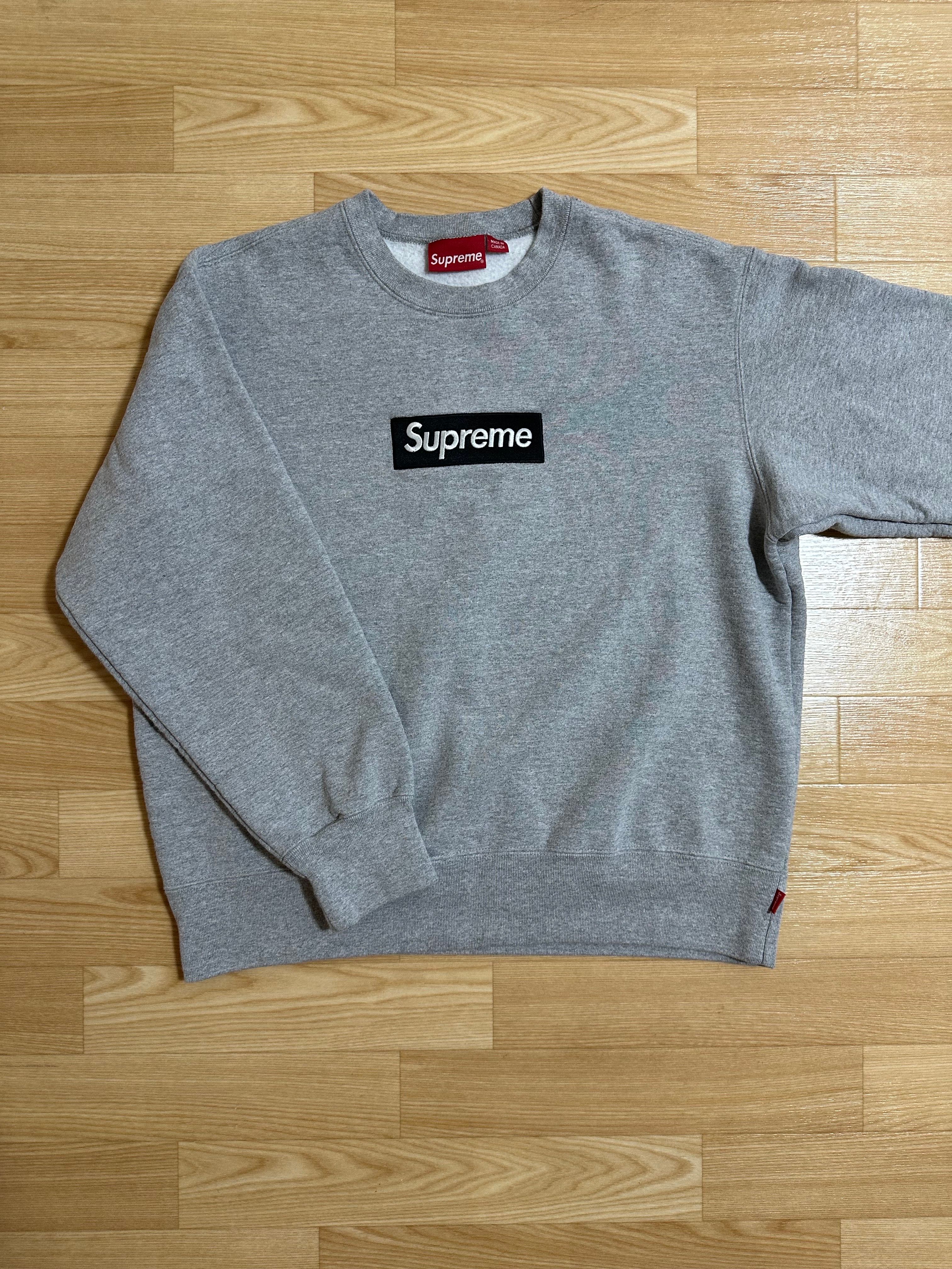 Supreme Box Logo Crewneck "Heather Grey" (22FW)