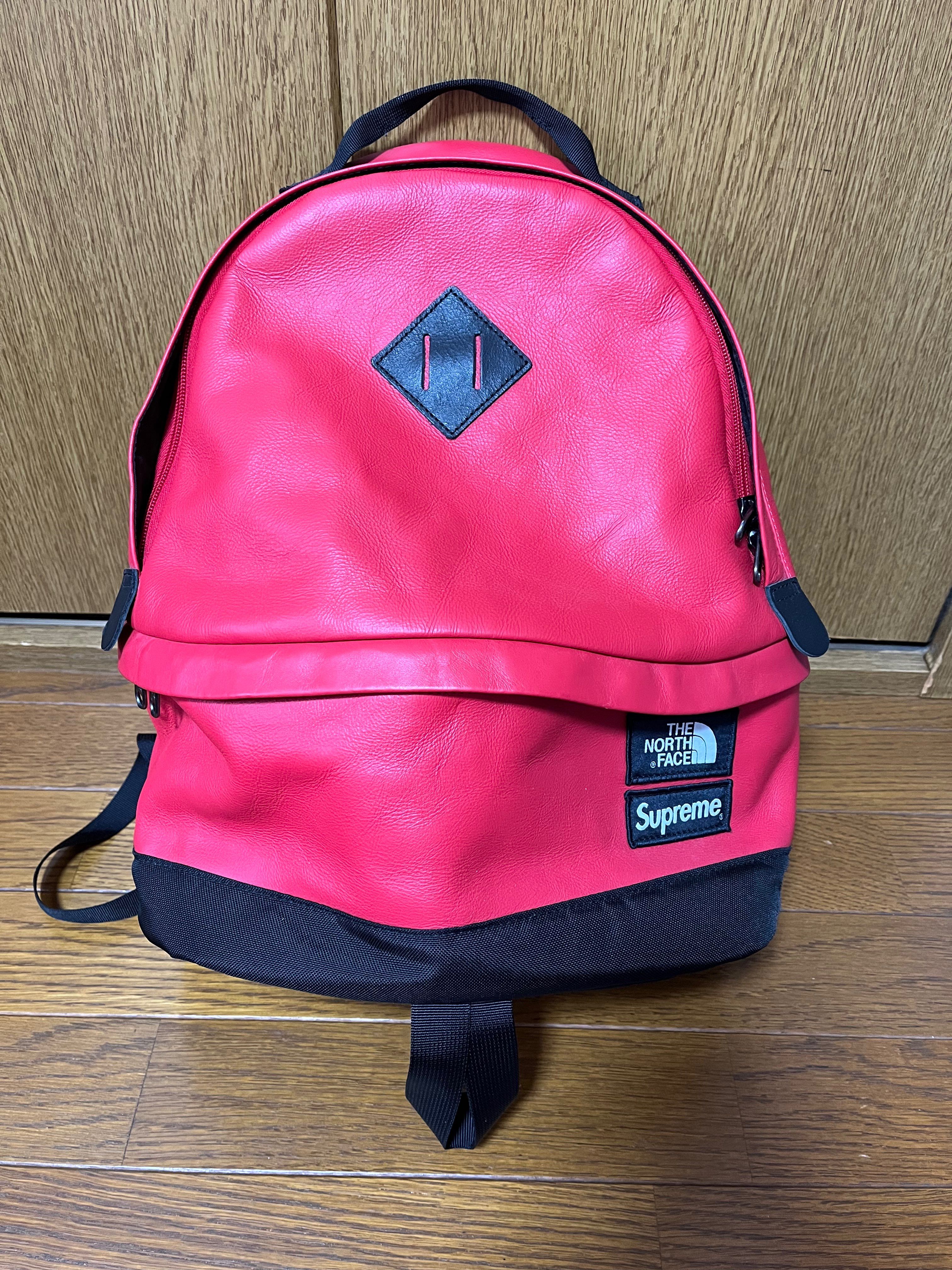 Supreme x The North Face Leather Day Pack "Red"