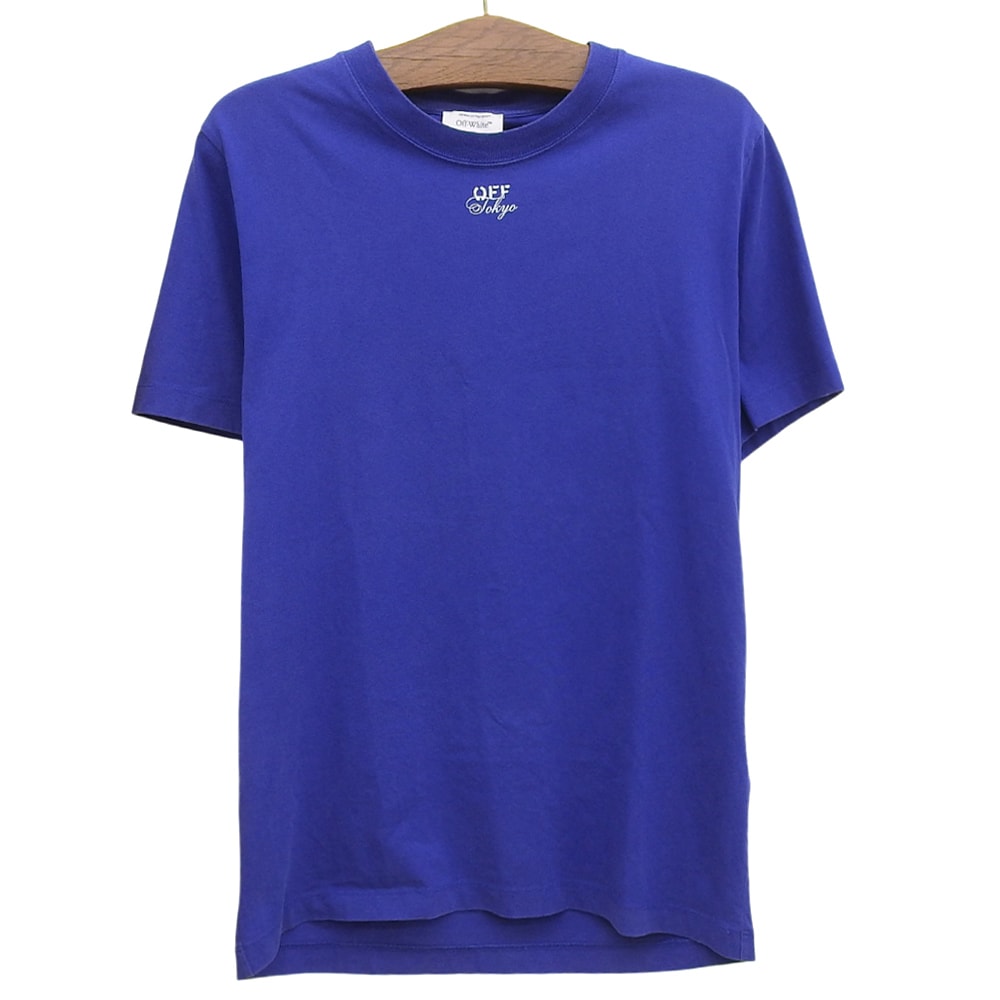 オフホワイト TOKYO Tシャツ トップス メンズ ブルー M OMAA027T23JER020 23SS M
