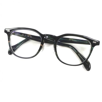 極美品 カネコガンキョウ メガネ クリアグリーン 53□23-155 KA-56