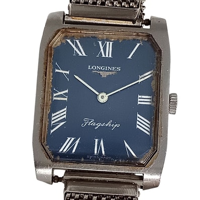LONGINES ロンジン フラッグシップ 手巻き メンズ 蛇腹ブレス社外品 腕時計 C1165