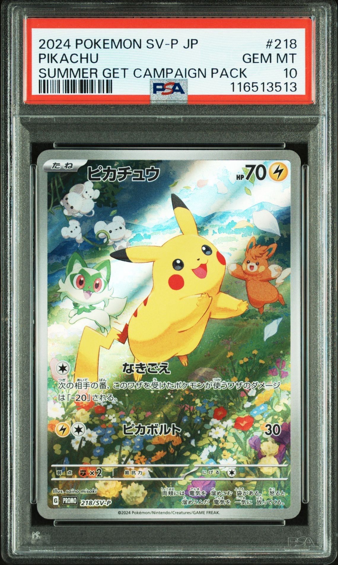 ピカチュウ P [SV-P 218](プロモカードパック「ポケカの夏がキタ!プロモカードGetキャンペーン!」)