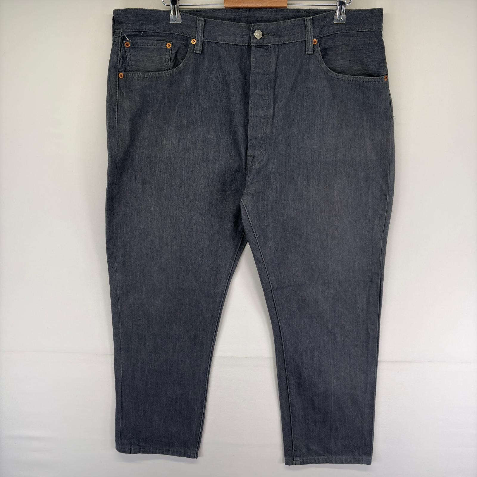 古着 リーバイス Levi's デニム パンツ 501 カラーデニム 5ポケット ストレート ボタンフライ ジーンズ w42 L34  グレー系 メンズ