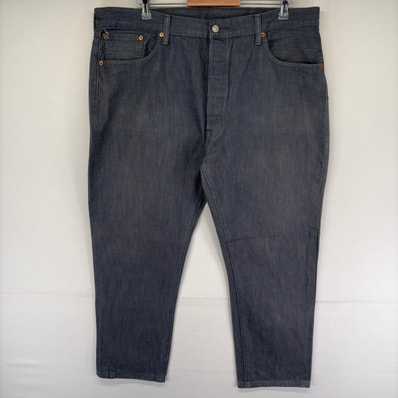 古着 リーバイス Levi's デニム パンツ 501 カラーデニム 5ポケット ストレート ボタンフライ ジーンズ w42 L34 グレー系 メンズ