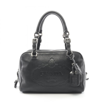 プラダ PRADA VIT.DAINO ハンドバッグ バッグ レザー レディース ブラック系 BR3091 【中古】