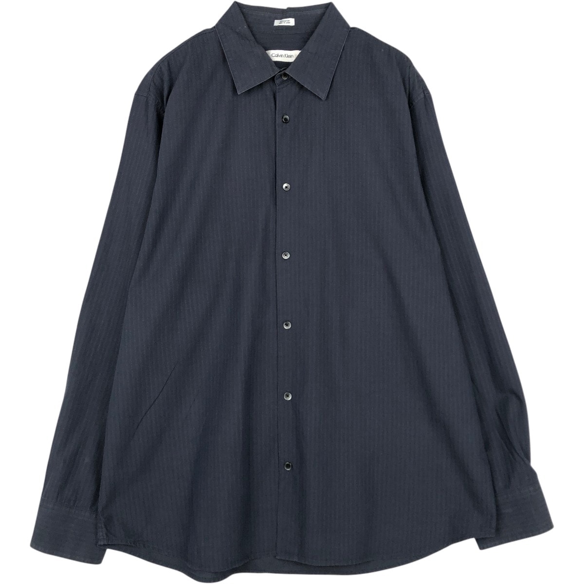 古着 カルバンクライン Calvin klein 長袖 コットンストライプシャツ メンズXL相当/eaa676487