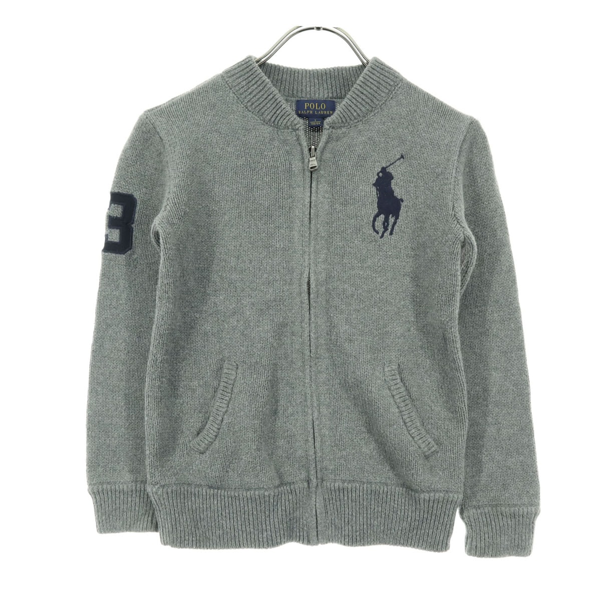 POLO RALPH LAUREN ポロラルフローレン 長袖 ニットジャケット 130 グレー