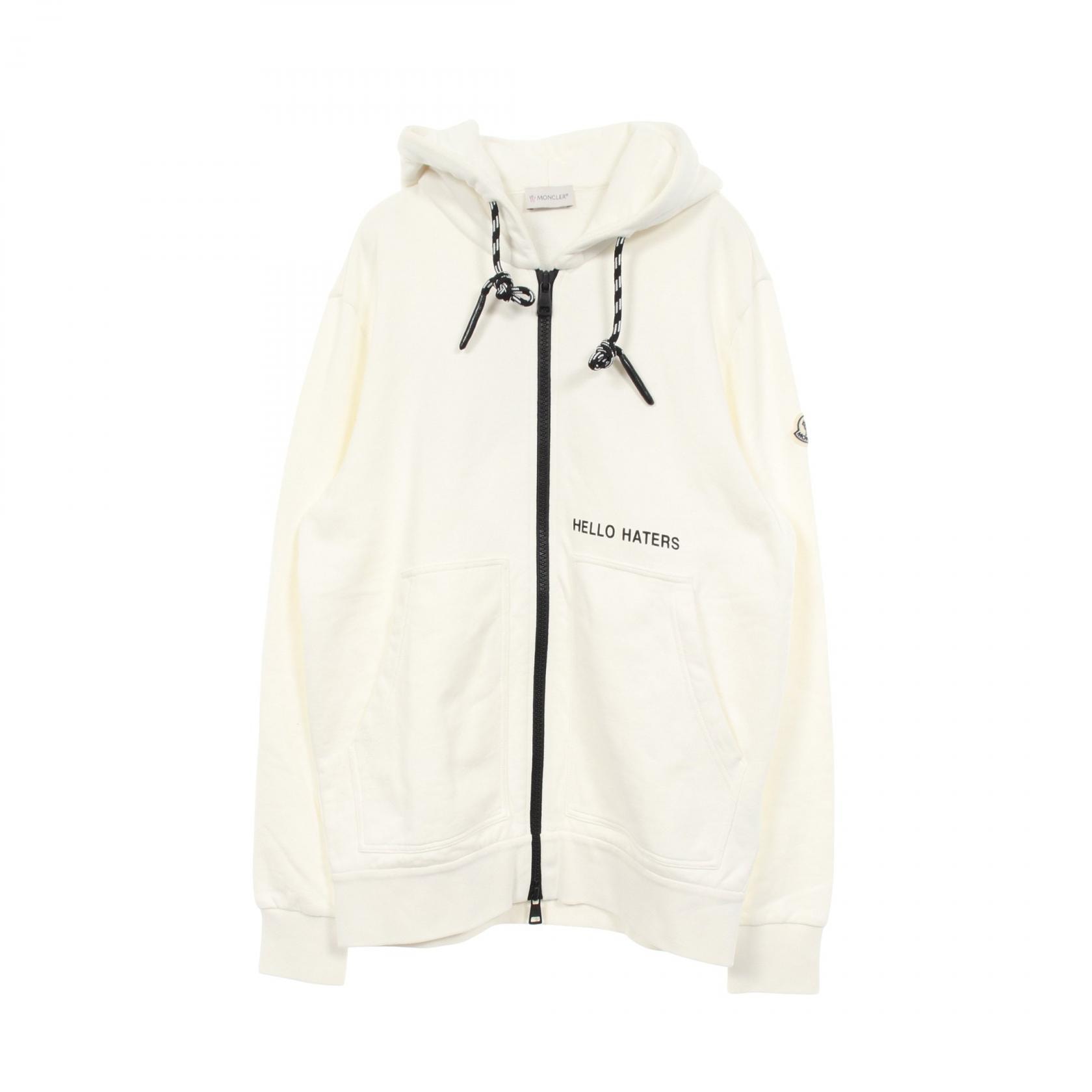 モンクレール MONCLER MONCLER × Felix the Cat HELLO HATERS パーカー 衣料品 トップス コットン メンズ ホワイト系 【中古】