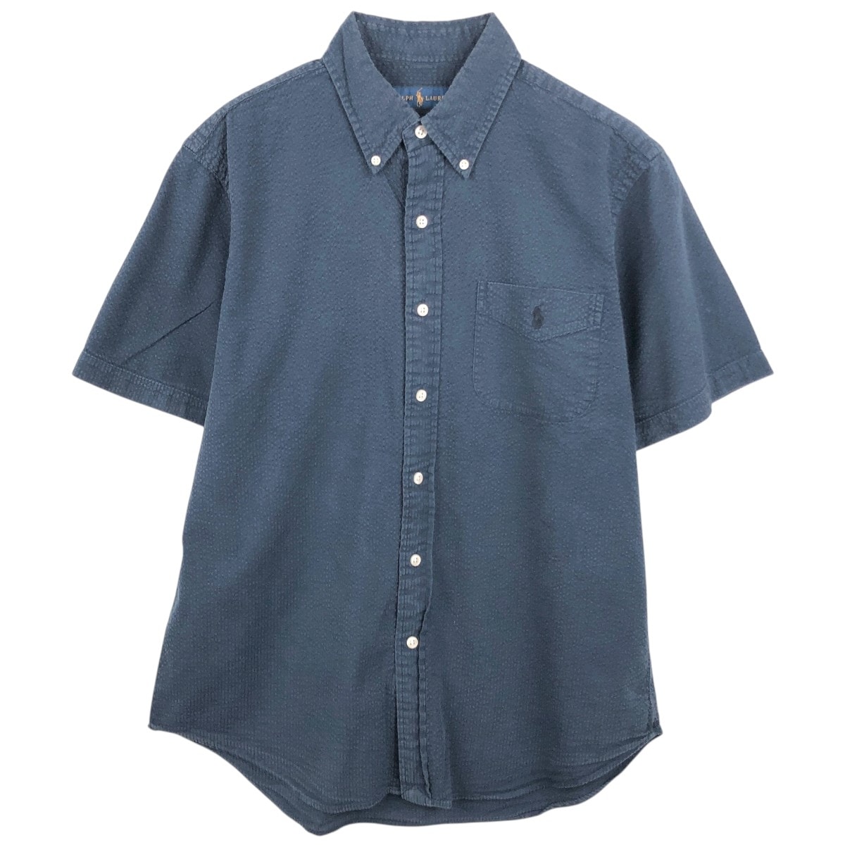 古着 ラルフローレン Ralph Lauren RALPH LAUREN シアサッカー 半袖 ボタンダウンシャツ メンズM相当/eaa668681